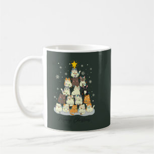 Frohe Weihnachten mit Miezekatzen — Süßer Katzenba Kaffeetasse