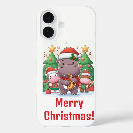 Frohe Weihnachten mit Moo Deng Case-Mate iPhone Hülle (Rückseite)