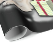 Frohe Weihnachten mit Mops-Hundetier Geschenkpapier (Rolleneckpunkt)