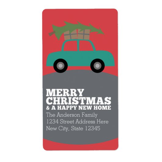 Frohe Weihnachten mit neuen Zuhause Address Moving (Vorne)