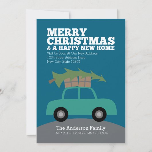 Frohe Weihnachten mit neuen Zuhause Address Moving (Vorderseite)