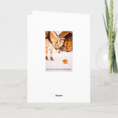 Frohe Weihnachten mit niedlichem Pferd und Kaninch (Rückseite)