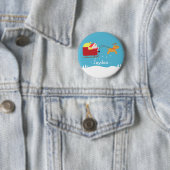 Frohe Weihnachten mit Niedlichem Weihnachtsmann un Button (Beispiel)