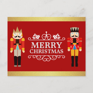 Frohe Weihnachten mit Nutcrackers Red Gold Glitzer