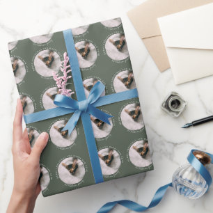 Frohe Weihnachten mit One Circle Foto Ebony Geschenkpapier