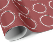 Frohe Weihnachten mit One Circle Foto Falu red Geschenkpapier (Rolleneckpunkt)