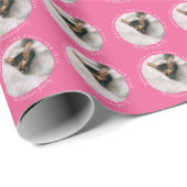 Frohe Weihnachten mit One Circle Foto Französische Geschenkpapier (Rolleneckpunkt)