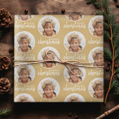 Frohe Weihnachten mit One Circle Foto - Gold Geschenkpapier