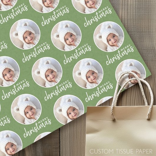 Frohe Weihnachten mit One Circle Foto - grün Seidenpapier