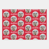 Frohe Weihnachten mit One Circle Foto - rot grün Geschenkpapier Set (Vorderseite 2)