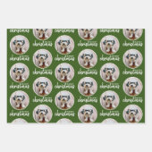 Frohe Weihnachten mit One Circle Foto - rot grün Geschenkpapier Set (Vorderseite)