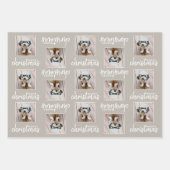 Frohe Weihnachten mit One Square Foto taupe Geschenkpapier Set (Vorderseite 3)