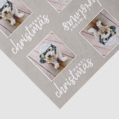 Frohe Weihnachten mit One Square Foto taupe Seidenpapier (Detail)