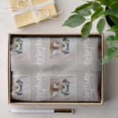 Frohe Weihnachten mit One Square Foto taupe Seidenpapier (Geschenk)