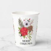 Frohe Weihnachten mit Poinsettia Paper Cups Pappbecher (Links)