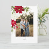 Frohe Weihnachten mit Poinsettias (Stehend Vorderseite)