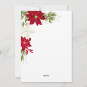 Frohe Weihnachten mit Poinsettias (Rückseite)