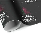 Frohe Weihnachten mit portugiesischer Flagge Geschenkpapier (Rolleneckpunkt)