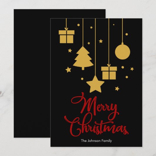 Frohe Weihnachten mit Presents Black (Vorne/Hinten)