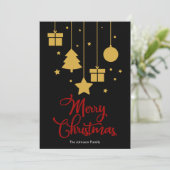 Frohe Weihnachten mit Presents Black (Stehend Vorderseite)