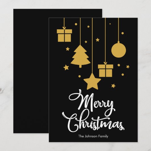 Frohe Weihnachten mit Presents Black (Vorne/Hinten)