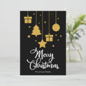 Frohe Weihnachten mit Presents Black (Stehend Vorderseite)