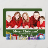 Frohe Weihnachten mit Presents Custom Foto (Vorne/Hinten)