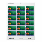 Frohe Weihnachten mit Rat Prince Adressaufkleber (Vorne)