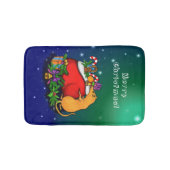 Frohe Weihnachten mit Rat Prince Badematte (Vorderseite)