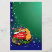 Frohe Weihnachten mit Rat Prince Briefpapier (Rückseite)