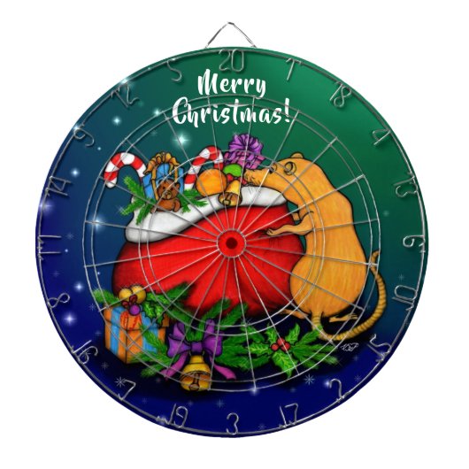 Frohe Weihnachten mit Rat Prince Dartscheibe (vorne)