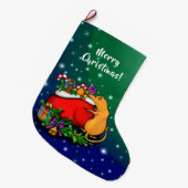 Frohe Weihnachten mit Rat Prince Großer Weihnachtsstrumpf (Vorderansicht (hängend))