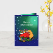 Frohe Weihnachten mit Rat Prince Karte (Gelbe Blume)