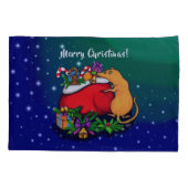 Frohe Weihnachten mit Rat Prince Kissenbezug (Rückseite)