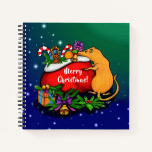 Frohe Weihnachten mit Rat Prince Notizblock