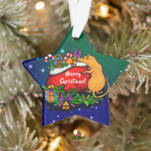 Frohe Weihnachten mit Rat Prince Ornament