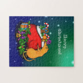 Frohe Weihnachten mit Rat Prince Puzzle (Horizontal)