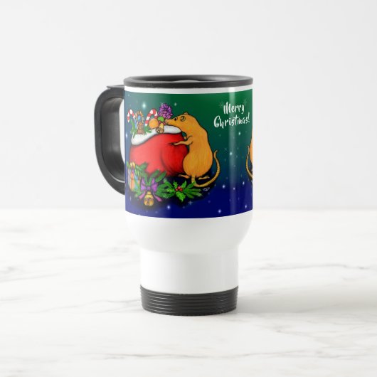Frohe Weihnachten mit Rat Prince Reisebecher (Vorderseite Links)