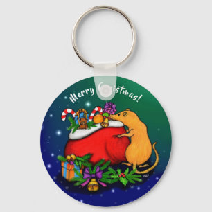 Frohe Weihnachten mit Rat Prince Schlüsselanhänger