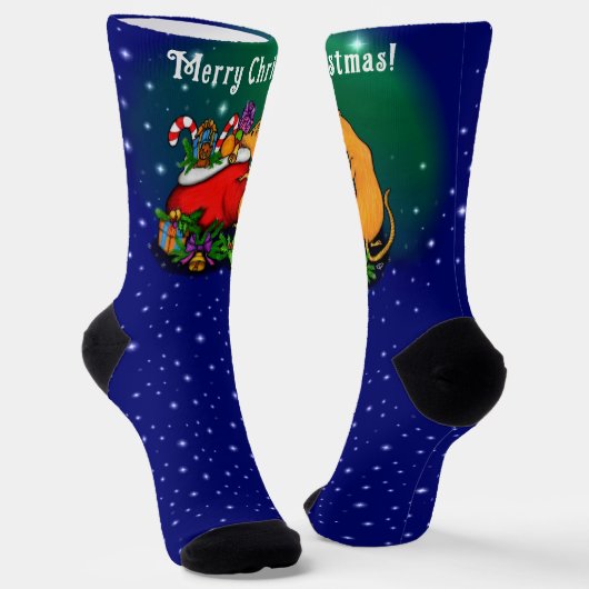 Frohe Weihnachten mit Rat Prince Socken (Gewinkelt)