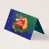 Frohe Weihnachten mit Rat Prince Visitenkarten (Rückseite)