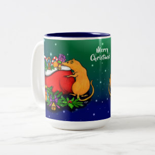 Frohe Weihnachten mit Rat Prince Zweifarbige Tasse