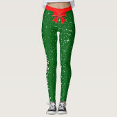 Frohe Weihnachten mit Red Ribbon Ich bin Ihre Gege Leggings (Vorderseite)
