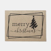 Frohe Weihnachten mit Ribbon Tree Doormat Fußmatte (Vorderseite)