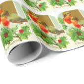 Frohe Weihnachten mit Robinen Geschenkpapier (Rolleneckpunkt)