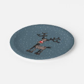 Frohe Weihnachten mit Rudolph Pappteller (Schrägansicht)