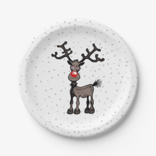 Frohe Weihnachten mit Rudolph Pappteller