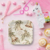 Frohe Weihnachten mit rustikalen Glocken und Blätt Pappteller (Party)