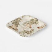 Frohe Weihnachten mit rustikalen Glocken und Blätt Pappteller (Gewinkelt)