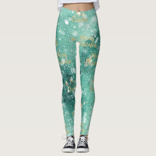 Frohe Weihnachten mit Schneeflocken Leggings